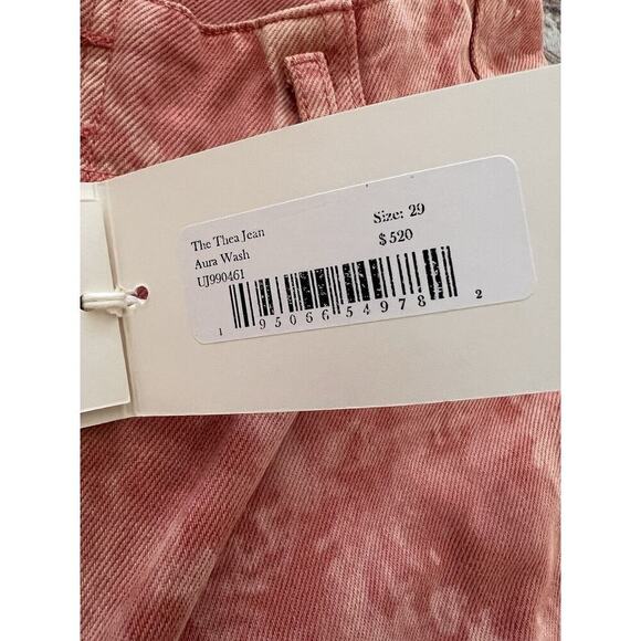 Ulla Johnson The Thea Jean Aura Wash Barrel Leg Jean High Rise 29 NWT Tie dye - Picture 8 of 12